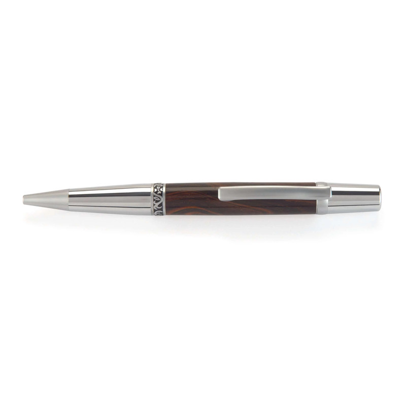 Wall Street II Elegant Ballpoint Pen Kit - Finish:Chrome & Chrome Satin